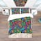 Designart 'Mosaic Pattern with Flowers' Bohemian & Eclectic Bedding Set - Duvet Cover & Shams